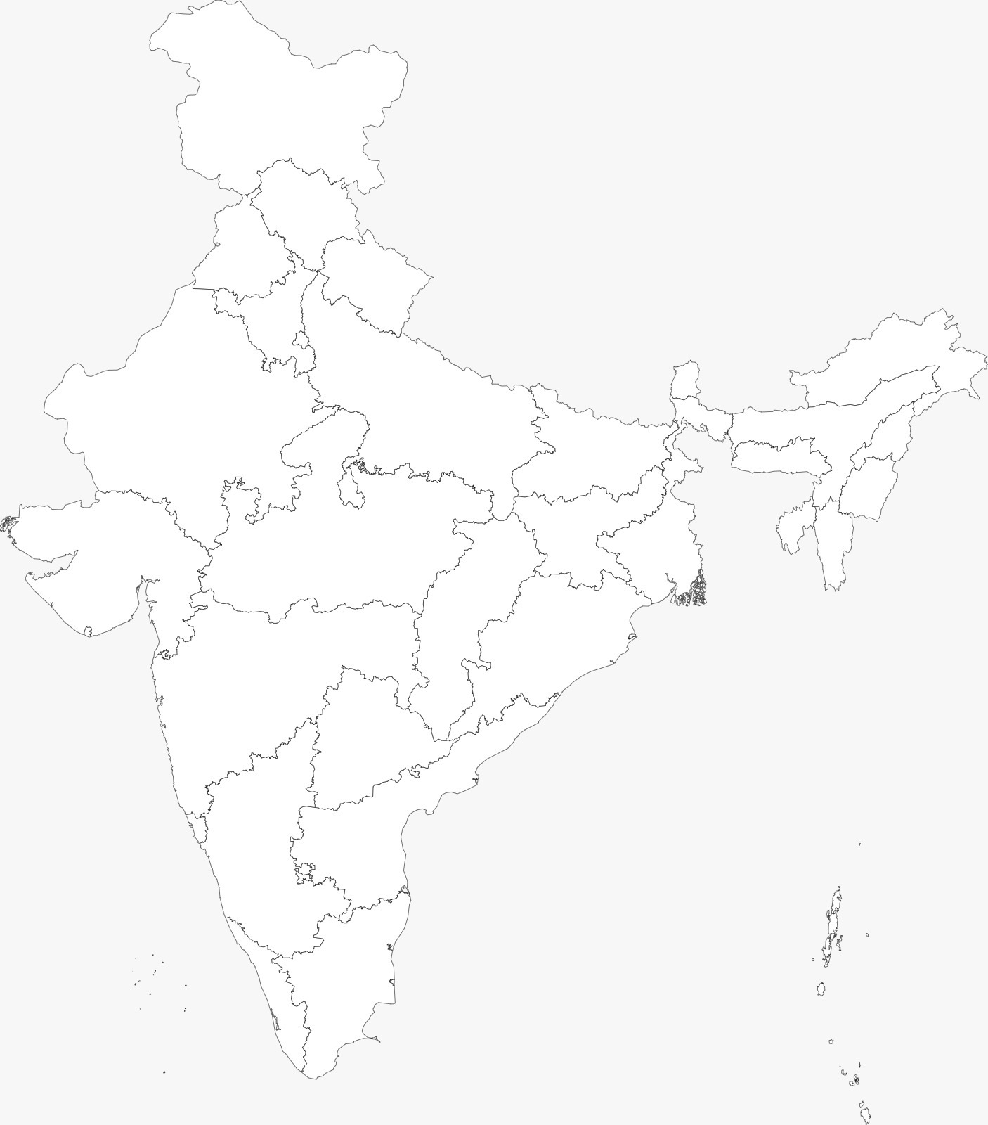 Map of India - distribution network